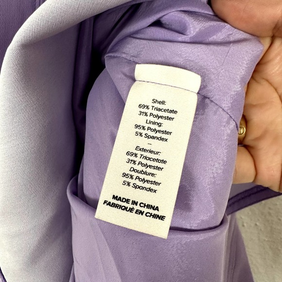 NWT Cinq‎ A Sept Kirsty Fluted Crepe Mini Dress in Lilac Size 2 - Picture 6 of 8